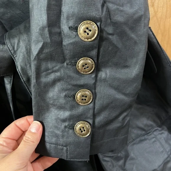 Francis Campelli Coat by Mackintosh Rainwear Belted Trench Waterproof Size 14 - Picture 3 of 9